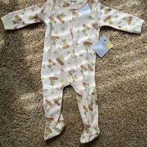 Burt's Bees Frog Print Kids Footie